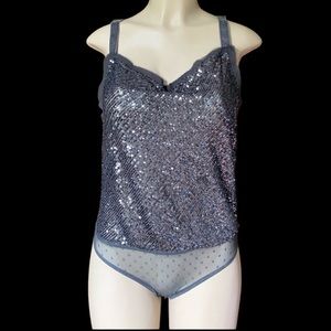 Sequins / Lace Bodysuit- Intimately Free People- brand new